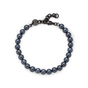 Bracciale uomo rutenio e perle
