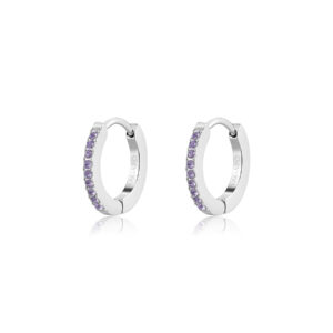 Orecchini Dazzly cerchio cristalli violet