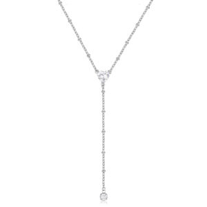 Collana Y con cuore white