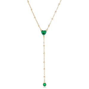 Collana Y gold e emerald