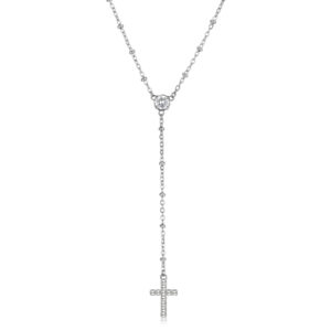 Collana a Y silver con croce