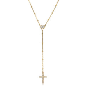 Collana a y gold con croce