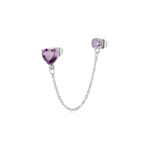 Orecchino doppio foro amethyst