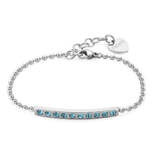 Bracciale acciaio con cristalli acqua bohemica