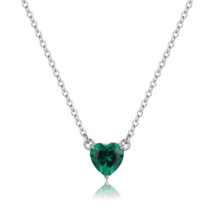 Collana Dazzly cuore emerald