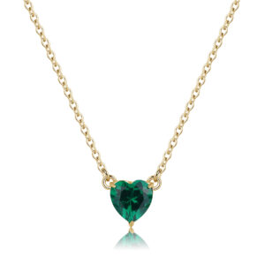 Collana Dazzly cuore emerald gold