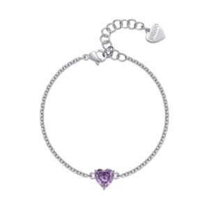 Bracciale Dazzly con cuore amethyst