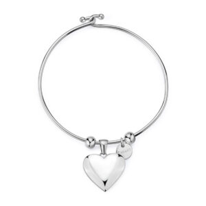 Bangle cuore silver