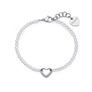 Bracciale cuore con perline
